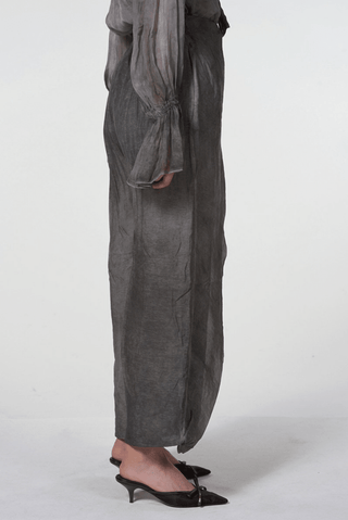 Pants with Asymmetric Front Panel - Baci Fashion