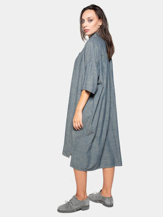 Patch Pocket Shift Shirtdress - Baci Fashion