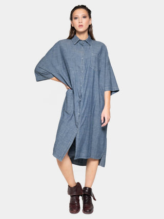 Patch Pocket Shift Shirtdress - Baci Fashion