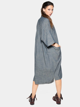 Patch Pocket Shift Shirtdress - Baci Fashion