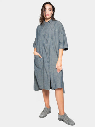 Patch Pocket Shift Shirtdress - Baci Fashion