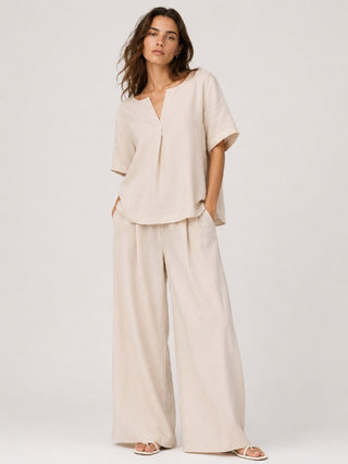 Pinstripe Popover Tunic - Baci Fashion