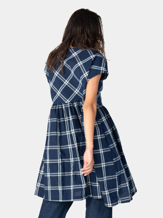 Plaid Short Sleeve Dress - Baci Fashion