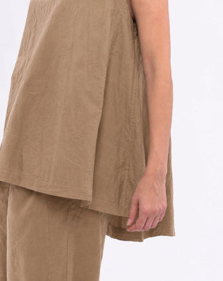 Pleated Back Organic Cotton Tank - Baci Fashion