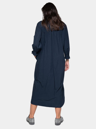 Pleated Detail Maxi Shirtdress - Baci Fashion