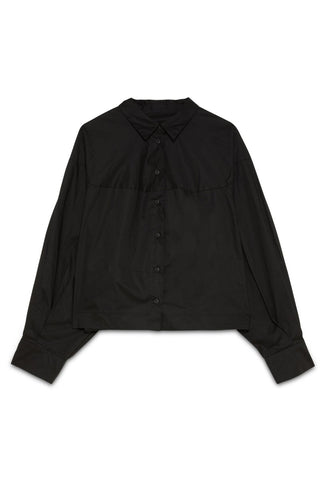 Poplin Balloon - Cut Cropped Shirt - Baci Fashion