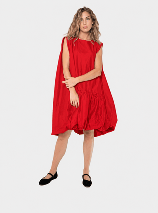 Poplin Balloon Tank Dress - Baci Fashion