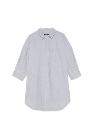 Poplin Kimono Shirt with 3/4 Sleeves - Baci Fashion