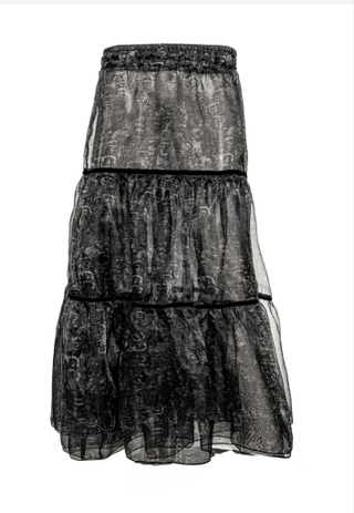 Printed Double - Layered Flounced Skirt - Baci Fashion