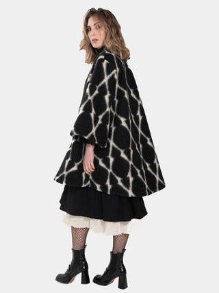 Printed Flared Long Coat - Baci Fashion