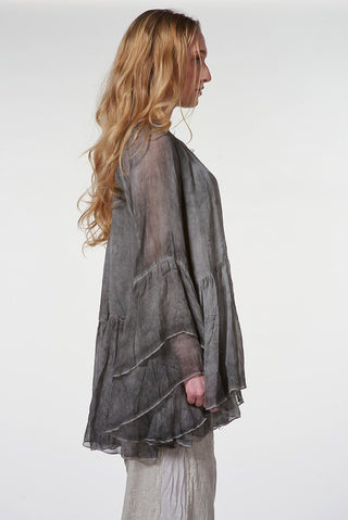 Raglan Blouse with Ruffled Sleeves - Baci Fashion