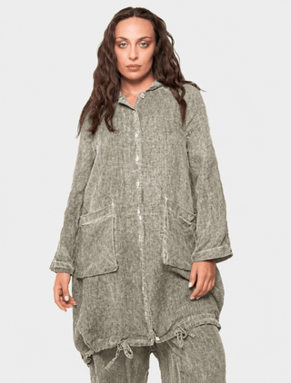 Raglan Duster with Drawstring Hem - Baci Fashion