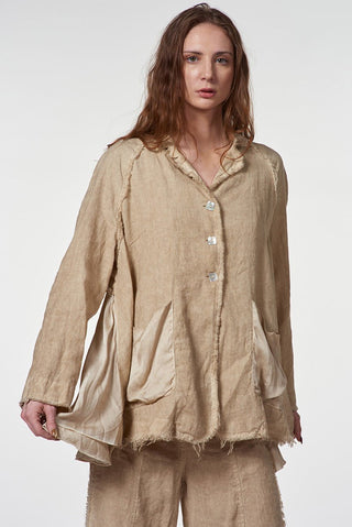 Raglan Jacket with Satin Pockets - Baci Fashion