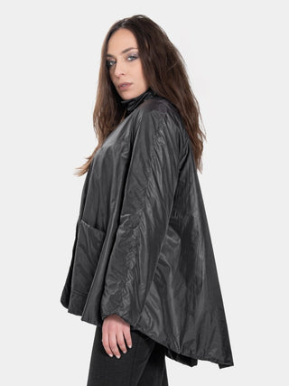 Raglan Sleeve Padded Swing Coat - Baci Fashion