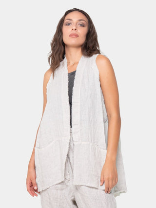 Raw Edge Hi - Lo Vest - Baci Fashion