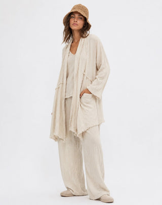 Raw Edge Organic Cotton Duster Jacket - Baci Fashion