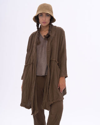 Raw Edge Organic Cotton Duster Jacket - Baci Fashion