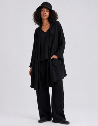 raw-edge-organic-cotton-duster-jacket-black by baci