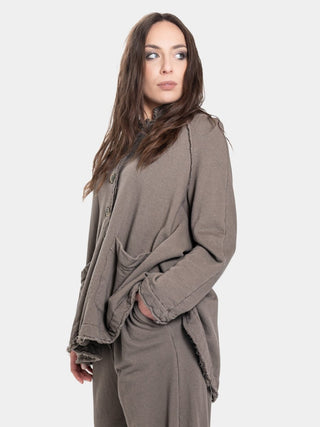 Raw Hem Raglan Jacket - Baci Fashion