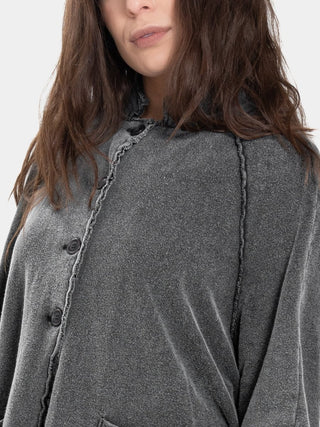 Raw Hem Raglan Jacket - Baci Fashion