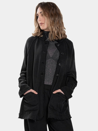 Raw Hem Raglan Jacket - Baci Fashion