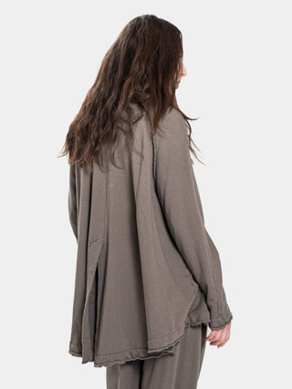 Raw Hem Raglan Jacket - Baci Fashion