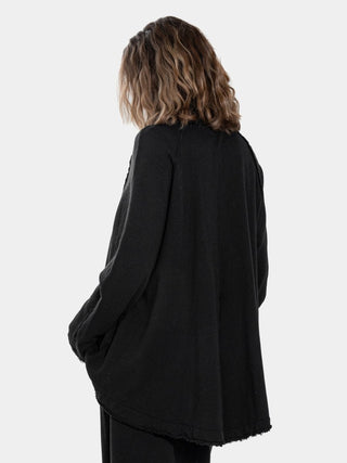 Raw Hem Raglan Jacket - Baci Fashion