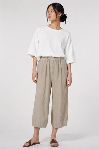 Relaxed Cotton Linen Blend Pants - Baci Fashion