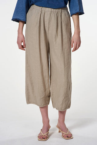 Relaxed Cotton Linen Blend Pants - Baci Fashion