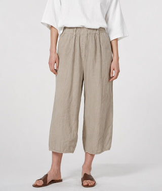Relaxed Cotton Linen Blend Pants - Baci Fashion