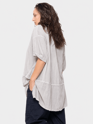 Ribbed Mixed Material Tunic - Baci Fashion