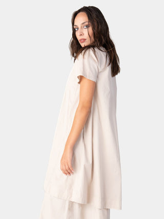 Round Neck Organic Cotton Day Dress - Baci Fashion