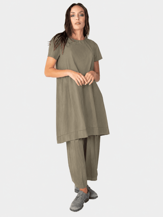 Round Neck Organic Cotton Day Dress - Baci Fashion