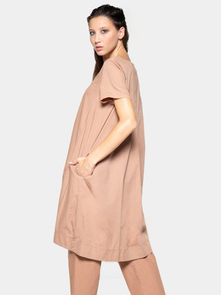 Round Neck Organic Cotton Day Dress - Baci Fashion