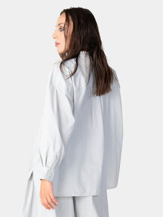 Ruffle Collar Detail Cotton Shirt - Baci Fashion