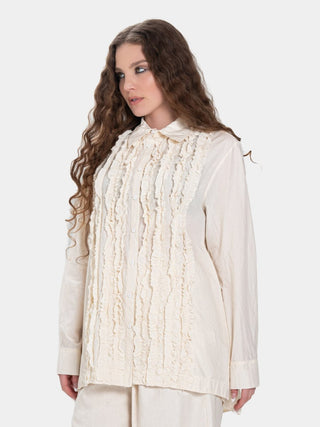 Ruffle Strip Blouse - Baci Fashion