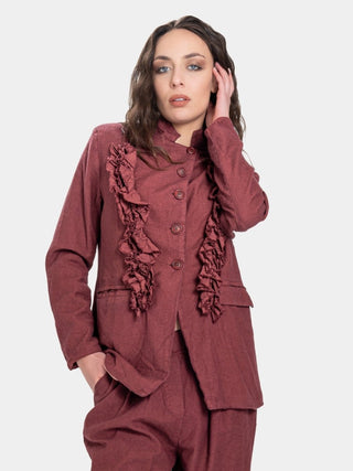 Ruffle Strip Jacket - Baci Fashion