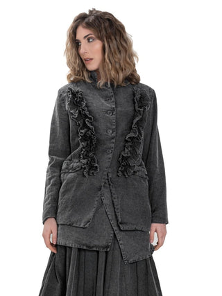 Ruffle Strip Jacket - Baci Fashion