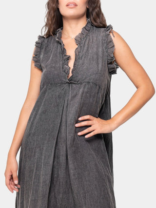 Ruffled Empire Maxi Dress - Baci Fashion