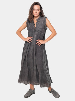 Ruffled Empire Maxi Dress - Baci Fashion