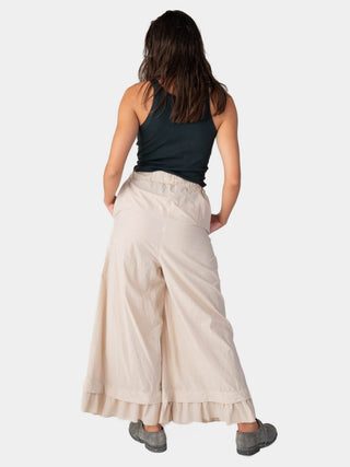 Ruffled Hem Organic Cotton Culotte - Baci Fashion