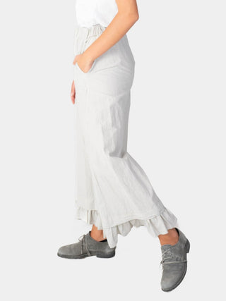 Ruffled Hem Organic Cotton Culotte - Baci Fashion