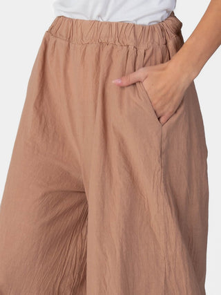 Ruffled Hem Organic Cotton Culotte - Baci Fashion