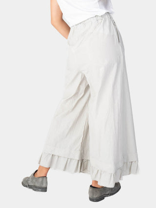 Ruffled Hem Organic Cotton Culotte - Baci Fashion