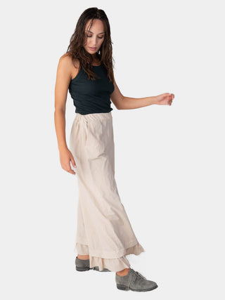 Ruffled Hem Organic Cotton Culotte - Baci Fashion