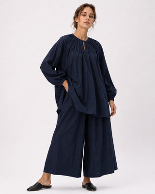 Ruffled Neck Organic Cotton Tunic - Baci Fashion
