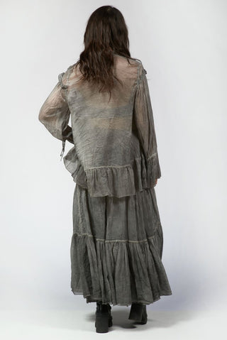 Ruffled Shirt with Scarf Collar - Baci Fashion