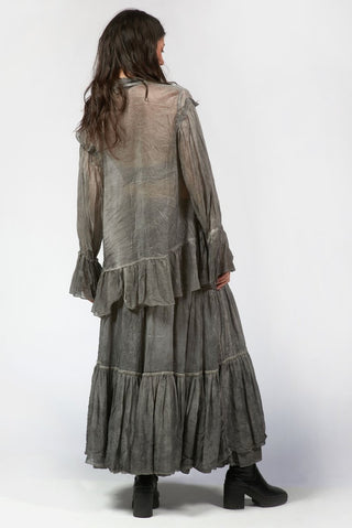 Ruffled Shirt with Scarf Collar - Baci Fashion