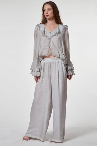 Satin palazzo Pants - Baci Fashion