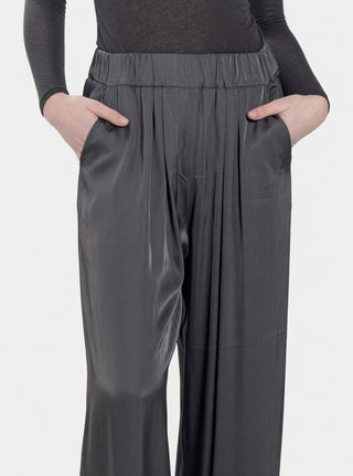 Satin Pleated Hem Trousers - Baci Fashion